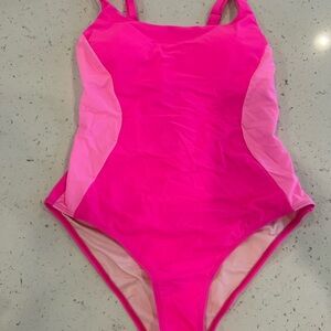 Pink One-Piece Swimsuit - Bright Pink